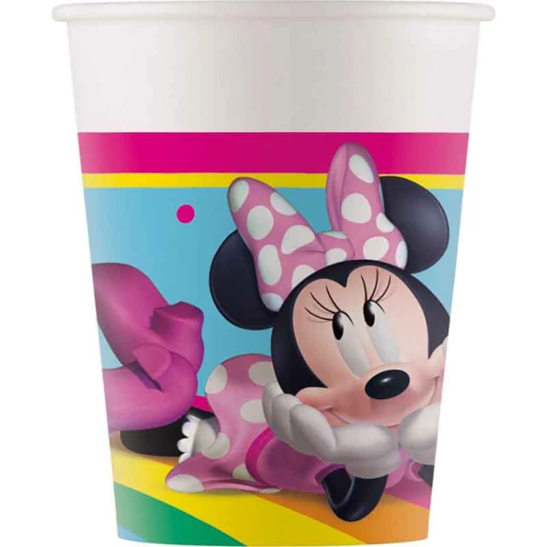 ΧΑΡΤΙΝΑ ΠΟΤΗΡΙΑ 200ml 8 τεμ. MINNIE RAINBOW MAKES ME SMILE