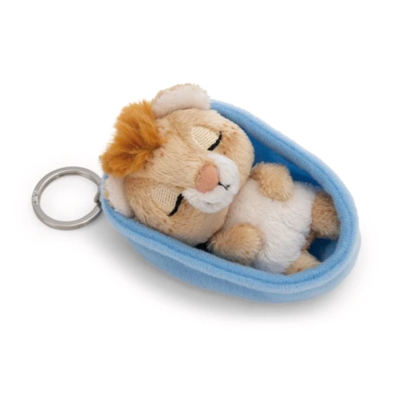 SLEEPING PETS PLUSH KEYHOLDER 8 cm - LION