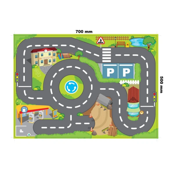 KIDS 2 GO MINI CAR SET WITH 3 CARS & PLAYMAT