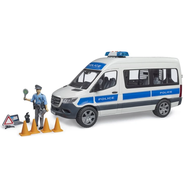 BRUDER MERCEDES-BENZ SPRINTER POLICE VAN WITH POLICE OFFICER