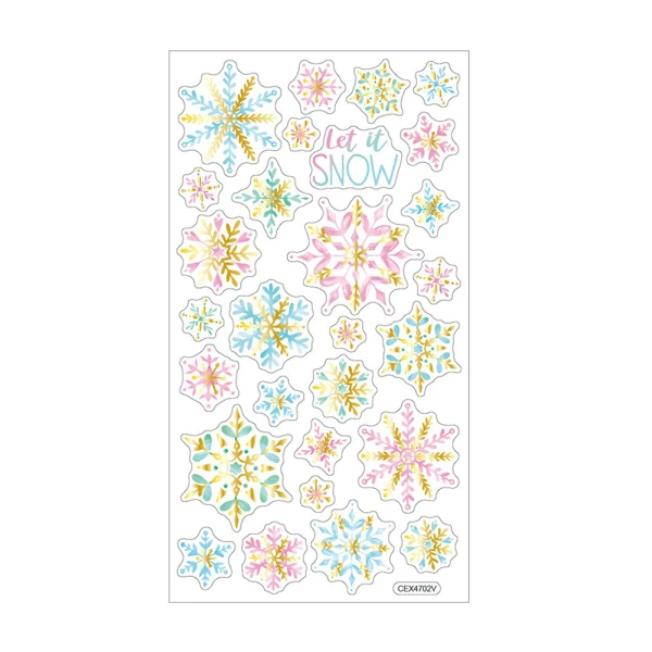 STICKERS SNOWFLAKES - 2 DESIGNS