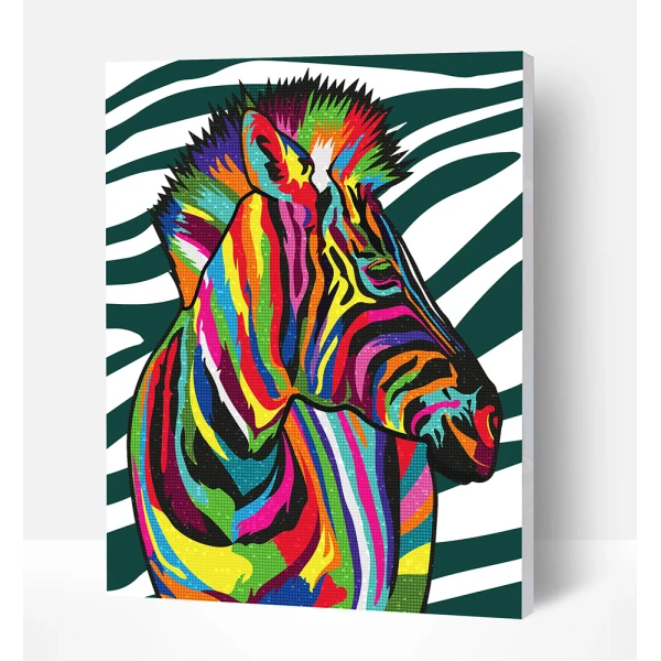 SPLAT PLANET ΣΕΤ DIAMOND PAINTING ΣΕ ΚΑΜΒΑ ΜΕ ΤΕΛΑΡΟ 30Χ40 εκ. ZEBRA