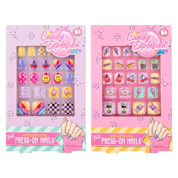 CREATE IT! CANDY EXPLOSION ΤΕΧΝΗΤΑ ΑΥΤΟΚΟΛΛΗΤΑ ΝΥΧΙΑ - 2 ΣΧΕΔΙΑ