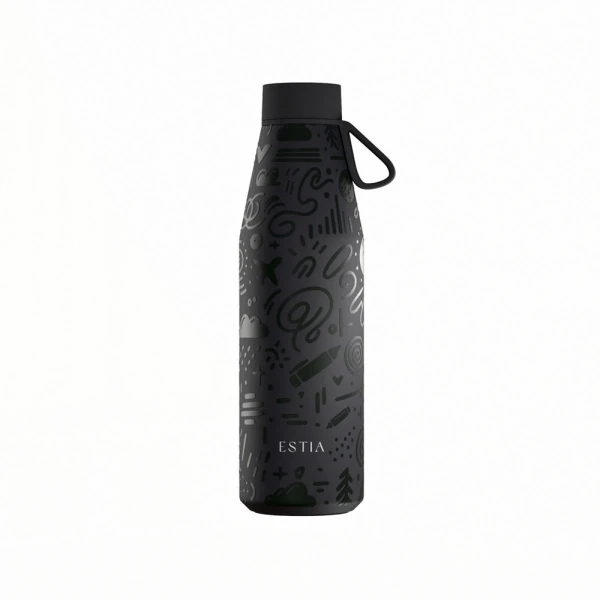 ESTIA HOME ART ΘΕΡΜΟΣ FLOW SAVE THE AEGEAN 500ml NOIR ECHO