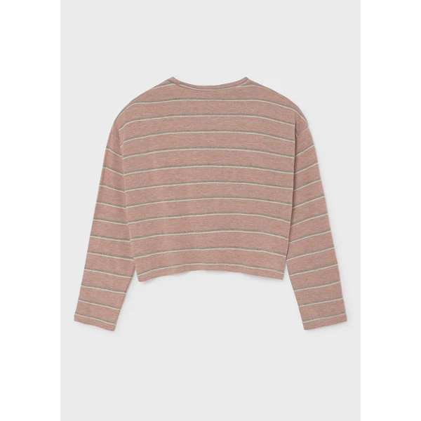 MAYORAL BLOUSE LONG SLEEVES STRIPED  PINK
