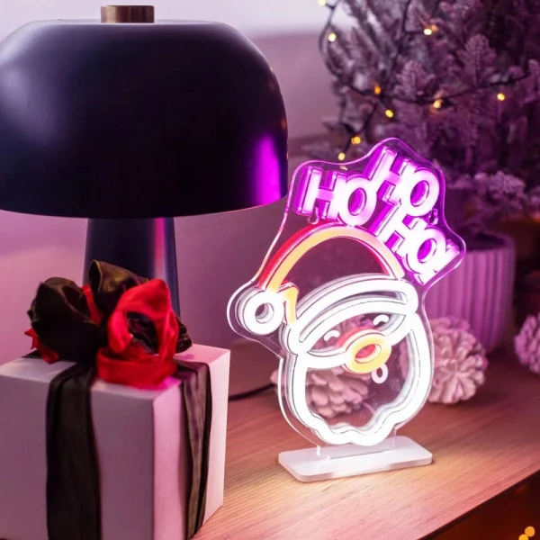 LEGAMI DECORATIVE LIGHT NEON EFFECT LED SIGN - ITS A SIGN - SANTA CLAUS