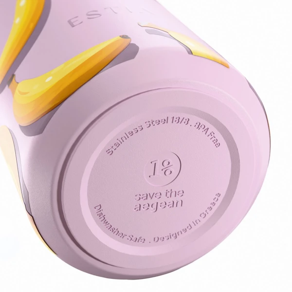 ESTIA HOME ART ΘΕΡΜΟΣ FLOW SAVE THE AEGEAN 500ml BANANA MOOD