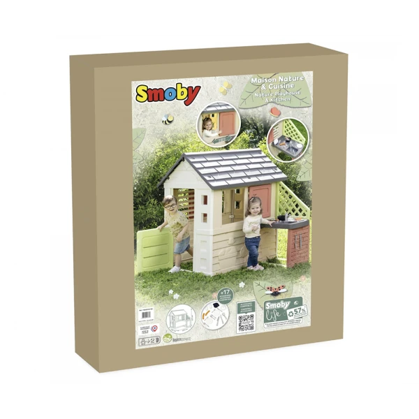 SMOBY LIFE ΣΠΙΤΑΚΙ NATURE PLAYHOUSE ΚΑΙ ΚΟΥΖΙΝΑ
