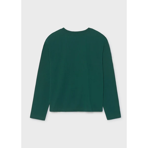 MAYORAL T-SHIRT LONG SLEEVES POCKET GREEN