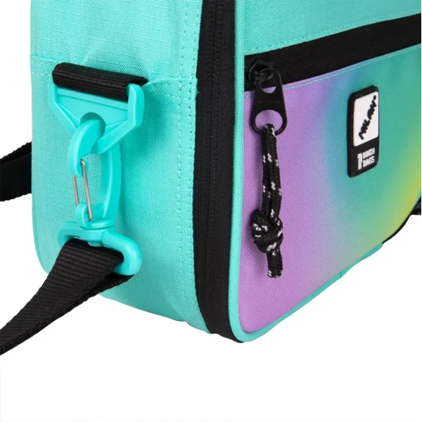 MILAN ISOTHERMAL LUNCH BAG WITH 3 LUNCH BOXES SUNSET SERIES TURQUOISE