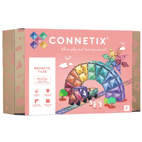 CONNETIX ΜΑΓΝΗΤΙΚΑ ΤΟΥΒΛΑΚΙΑ PASTEL MEGA PACK 202 τεμ.