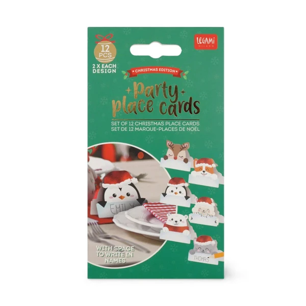 LEGAMI SET 12 CHRISTMAS PARTY PLACE CARDS