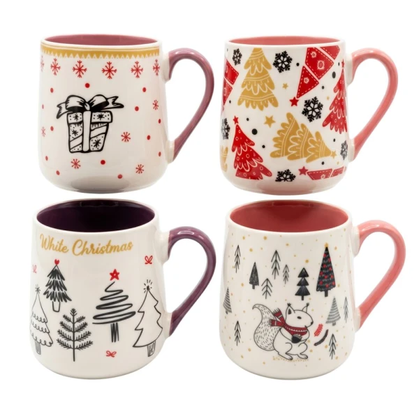 CHRISTMAS CERAMIC MUG 11Χ11 CM - 4 DESIGNS